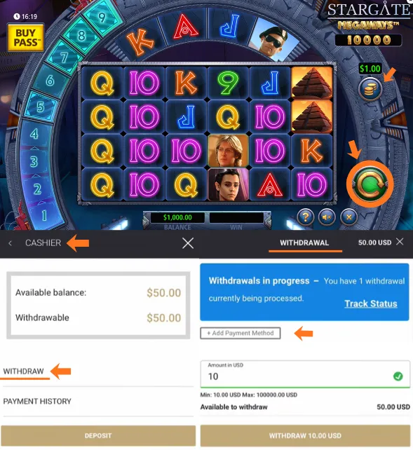 Spin and Withdraw